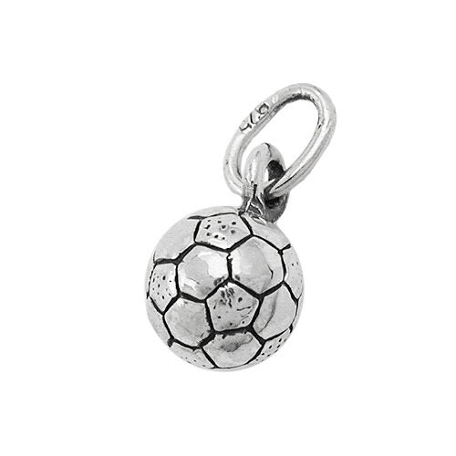 Anhänger Fußball mit Öse Silber 925