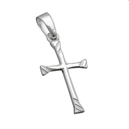 Anhänger Kreuz glänzend Silber 925