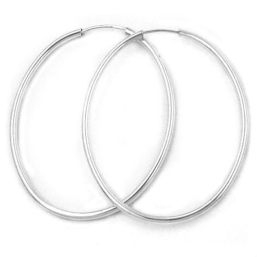 Creolen 53/43mm oval Silber 925