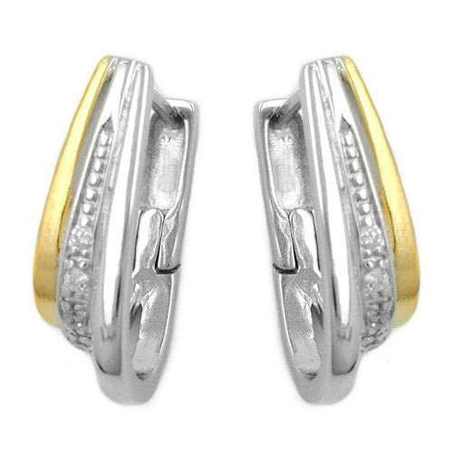 Creolen bicolor Zirkonia Silber 925
