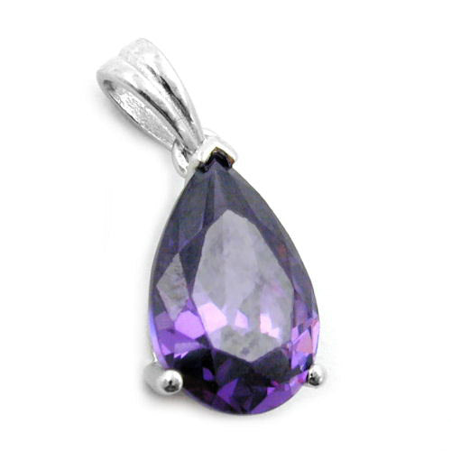 Anhänger Tropfen Zirkonia Silber 925