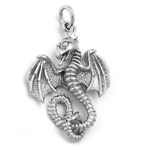 Anhänger Drache mit Ringöse Silber 925