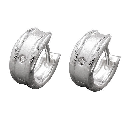 Creolen mit Zirkonia Silber 925