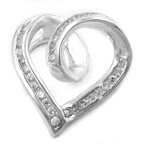 Anhänger Herz mit Zirkonia Silber 925