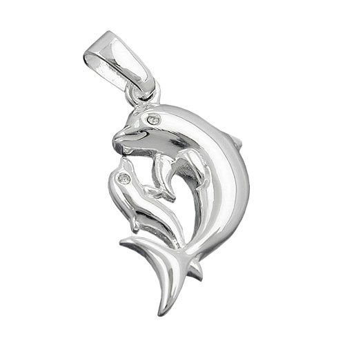 Anhänger Delfinpaar Silber 925