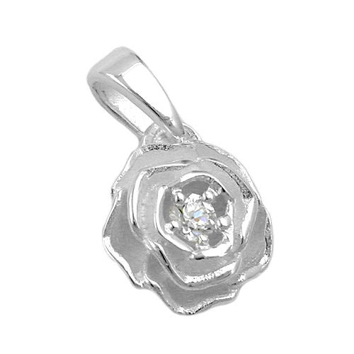 Anhänger Rose mit Zirkonia Silber 925