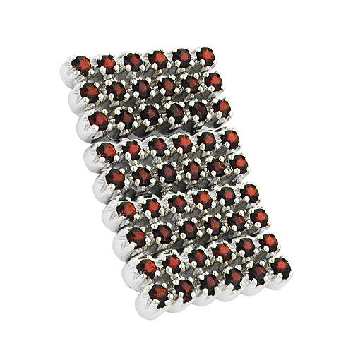 Anhänger Steine dkl-rot Silber 925