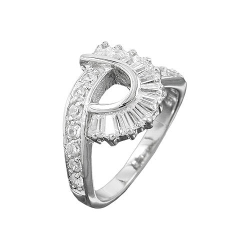 Ring Zirkonia rhodiniert Silber 925