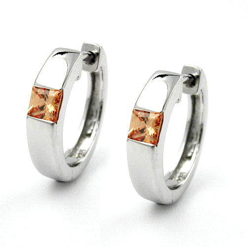 Creolen Zirkonia topas Silber 925