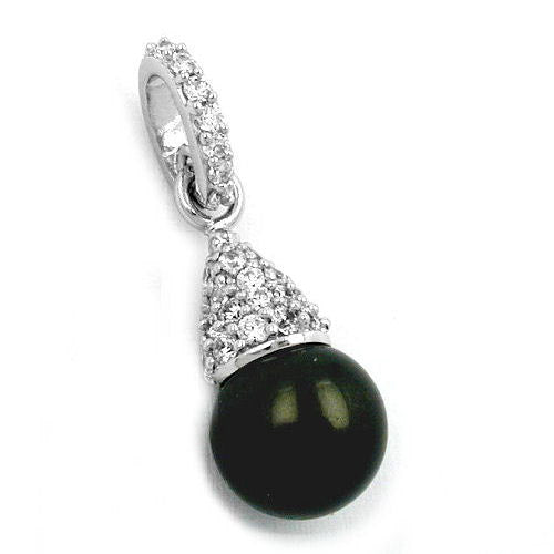 Anhänger Perle mit Zirkonia Silber 925