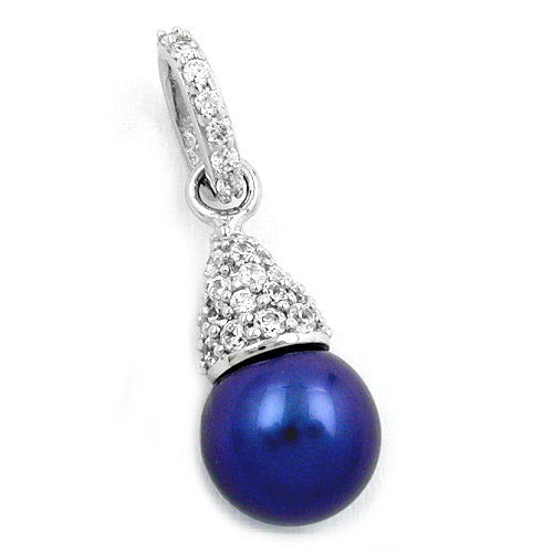 Anhänger Perle mit Zirkonia Silber 925