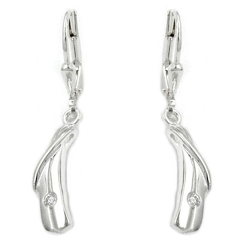 Ohrringe Brisur mit Zirkonia glänzend Silber 925