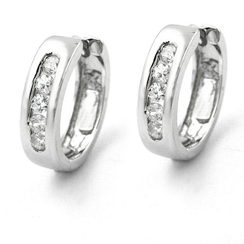 Creolen Zirkonia weiss Silber 925