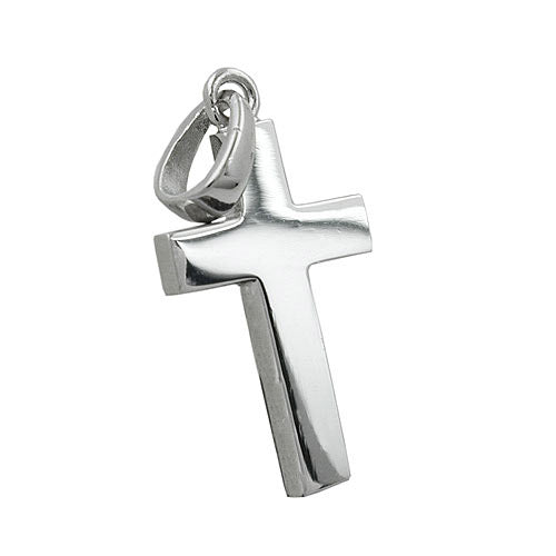 Anhänger Kreuz rhodiniert Silber 925