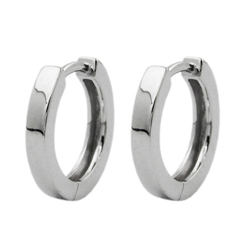 Creolen 2 5mm rhodiniert Silber 925