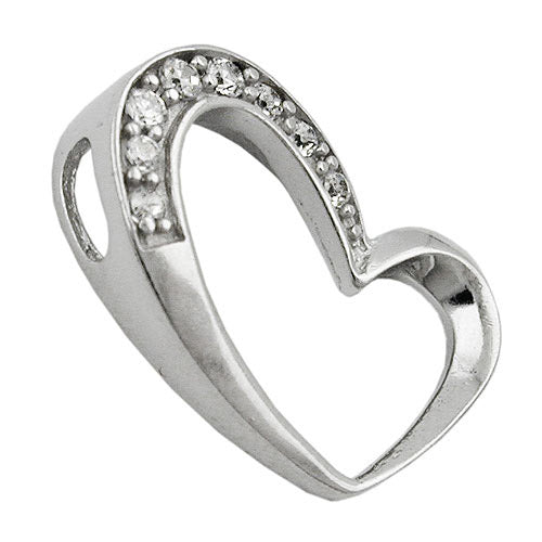 Anhänger Herz mit Zirkonia Silber 925