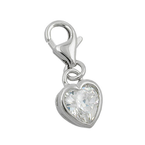 Charm Herz Zirkonia Silber 925