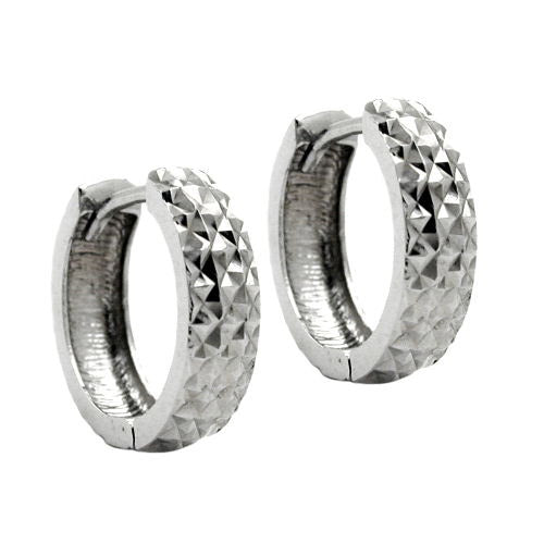 Creolen diamantiert rhodiniert Silber 925