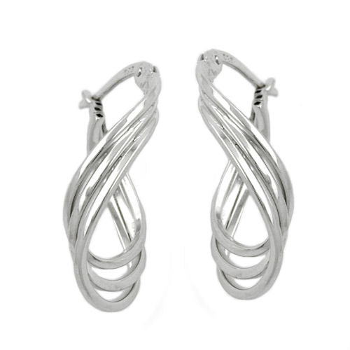 Creolen oval rhodiniert Silber 925