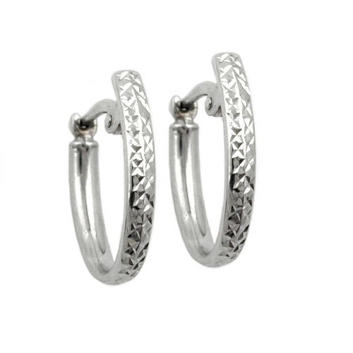 Creolen oval rhodiniert Silber 925