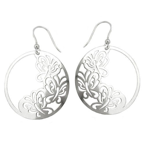 Ohrringe Ohrhaken Schmetterling Silber 925