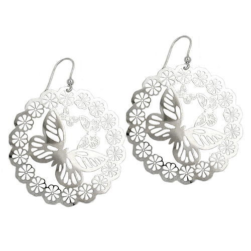 Ohrringe Ohrhaken Schmetterling Silber 925