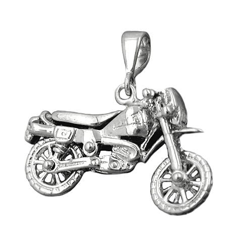 Anhänger altes Motorrad Silber 925