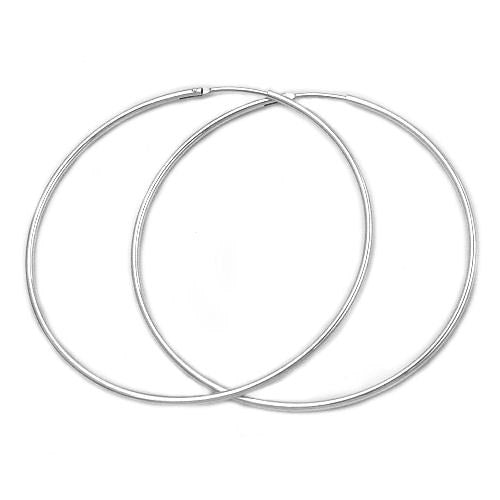 Creolen 75mm glänzend Silber 925