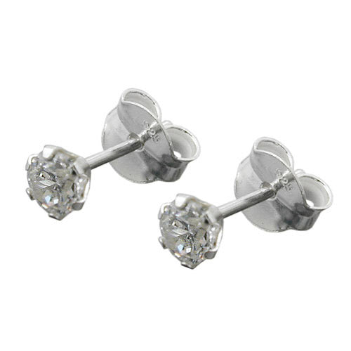 Ohrstecker Zirkonia weiß Silber 925