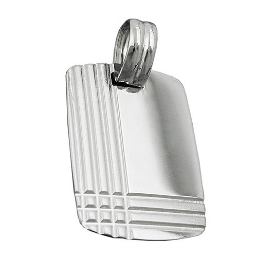 Anhänger Gravurplatte mit Muster Silber 925