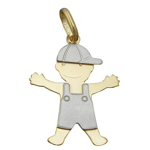 Anhänger Junge bicolor Silber 925