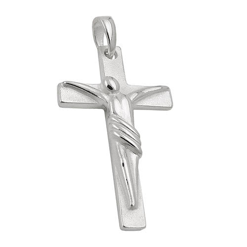 Anhänger Kreuz matt glänzend Silber 925