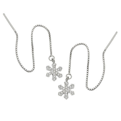Ohrringe Durchzieher mit Zirkonia Silber 925