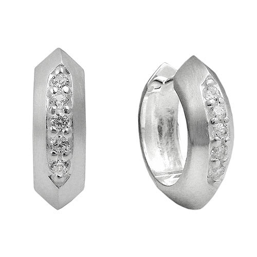 Creolen KlappCreolen Zirkonia Silber 925