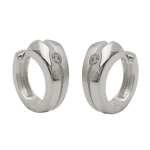 Creolen KlappCreolen Zirkonia Silber 925