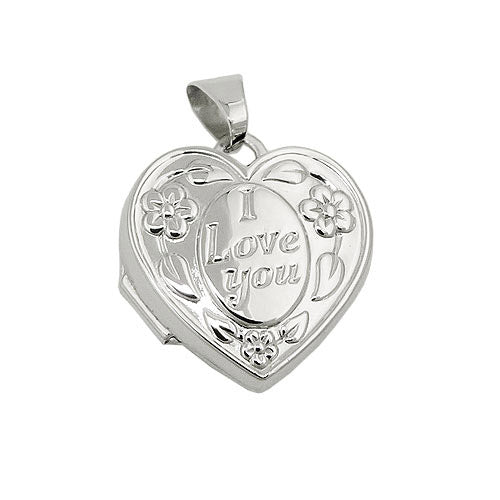 Anhänger Medaillon Herz I love you Silber 925