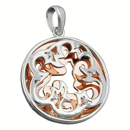 Anhänger bicolor rhodiniert Silber 925