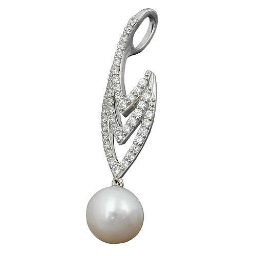 Anhänger Zirkonia und Perle Silber 925