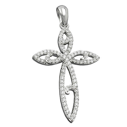 Anhänger Kreuz mit Zirkonia Silber 925