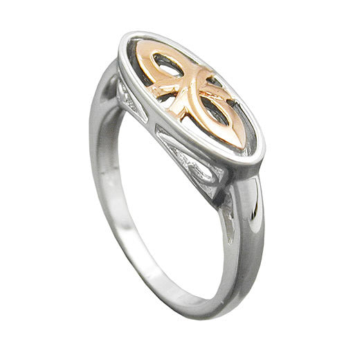 Ring bicolor rhodiniert Silber 925