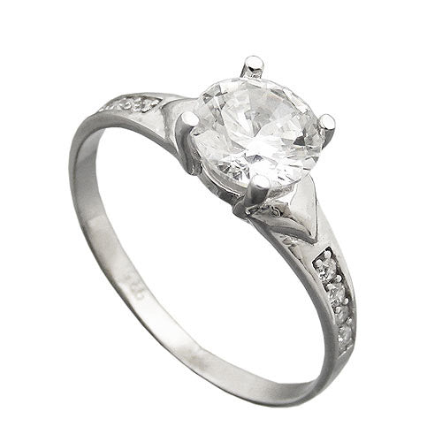 Ring Zirkonia 6mm Silber 925