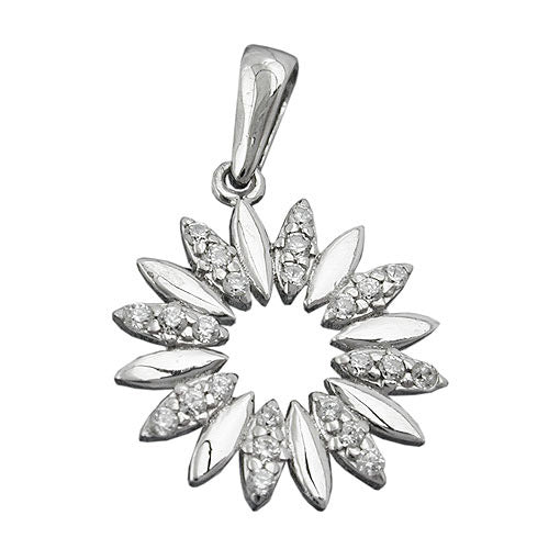 Anhänger Blume Zirkonia Silber 925