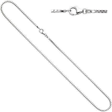 Venezianerkette 925 Silber diamantiert 1 2 mm 40 cm Halskette Kette Karabiner