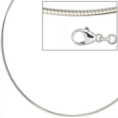 Halsreif 925 Sterling Silber 1 5 mm 45 cm Kette Halskette Silberhalsreif