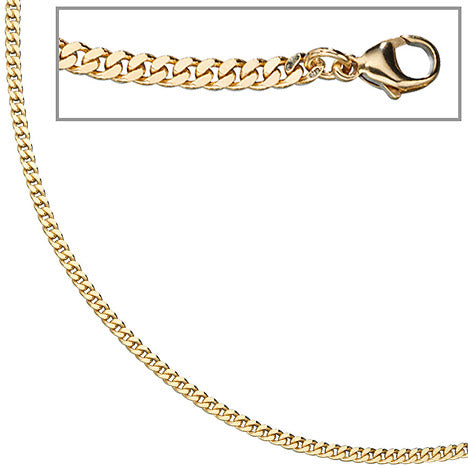 Panzerkette 333 Gelbgold massiv 2 6 mm 45 cm Gold Kette Halskette Goldkette