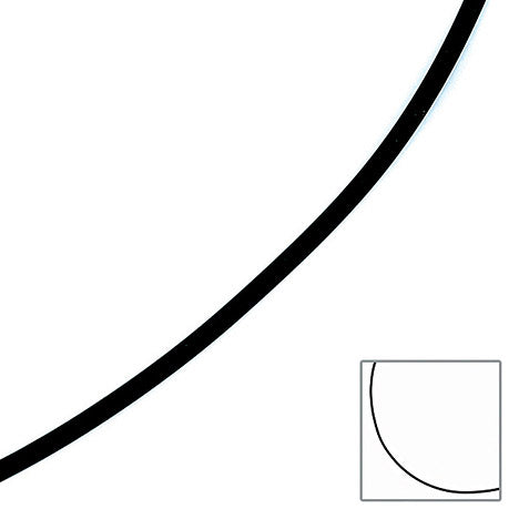 Halskette Kautschuk schwarz mit 333 Gelbgold 2 mm 45 cm Kautschukkette