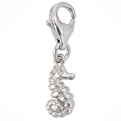Einhänger Charm Seepferdchen Seepferd 925 Sterling Silber rhodiniert