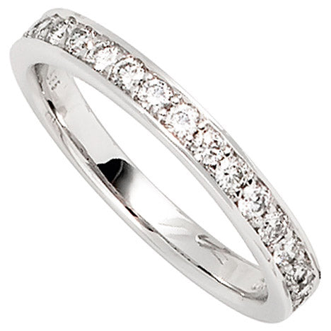 Damen Ring 585 Gold Weißgold 17 Diamanten Brillanten 0 50ct. Weißgoldring