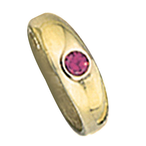 Kinder Taufring 333 Gold Gelbgold 1 Rubin rot Taufanhänger