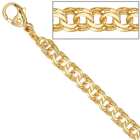 Garibaldiarmband 585 Gold Gelbgold 19 cm Armband Goldarmband Karabiner